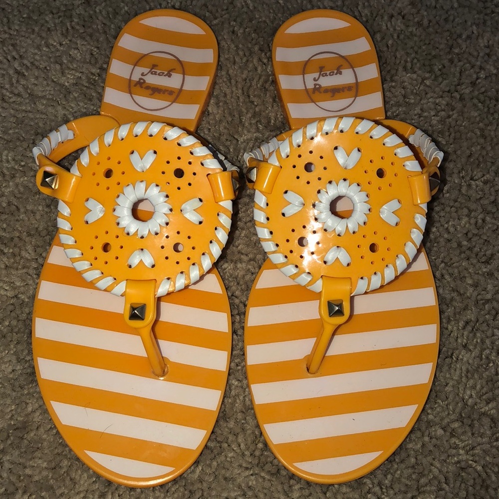 Orange jack Rodgers sandals